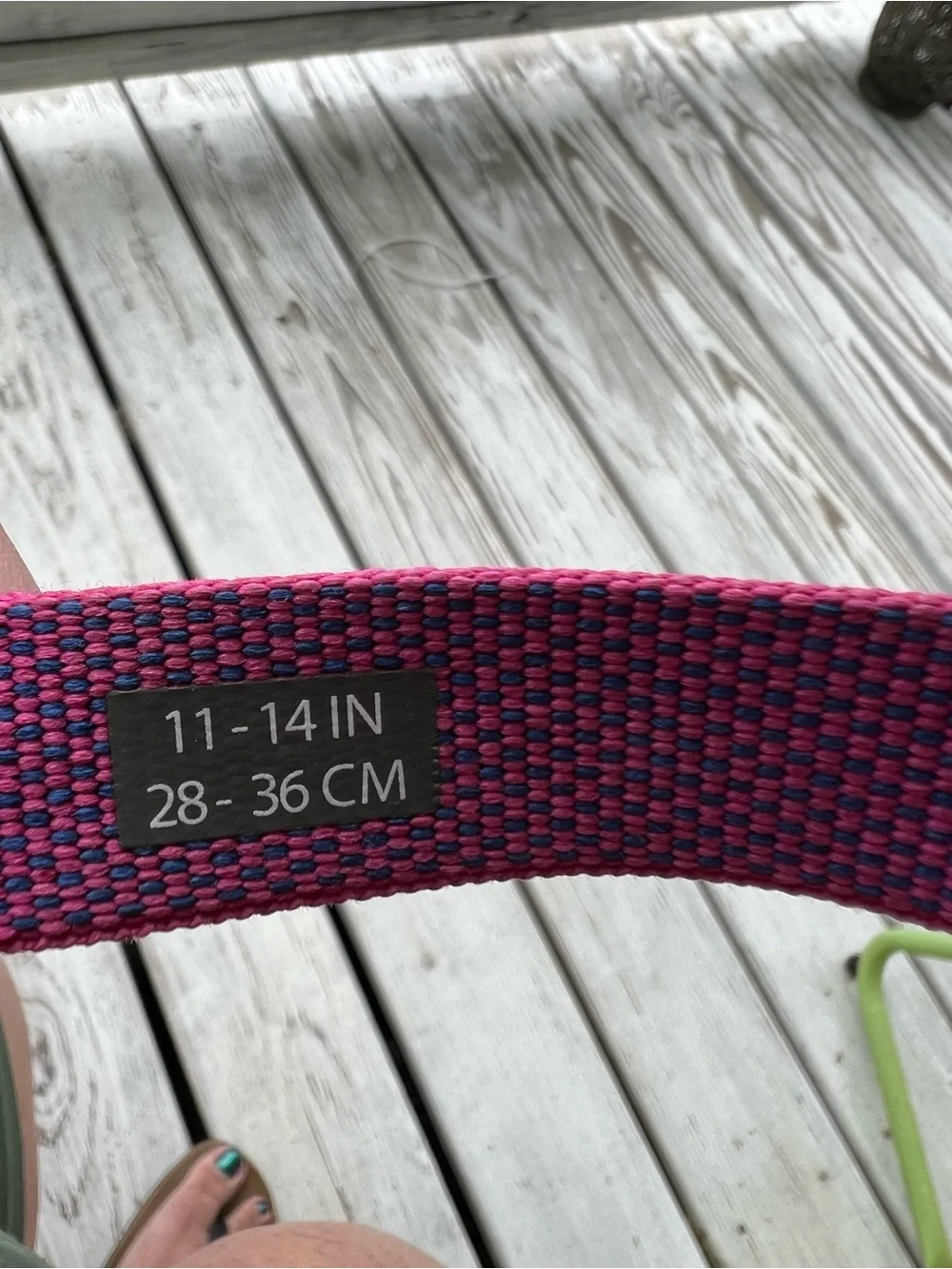 Ruffwear Two-Tone Pink and Blue Woven Dog Collar